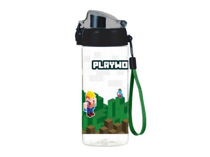 Kulacs OXY CLiCK 500 ml Playworld zöld-barna