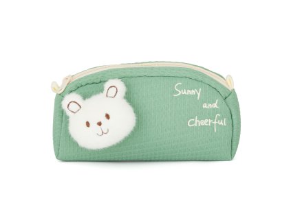 Gyermek plüss tolltartó – Zöld medve