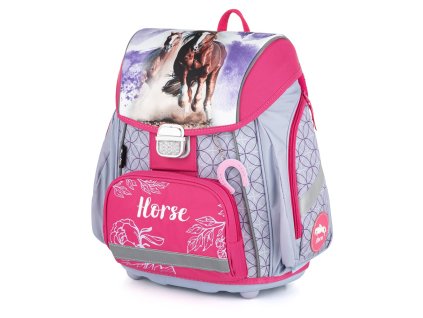 Iskolai hátizsák PREMIUM ló barna