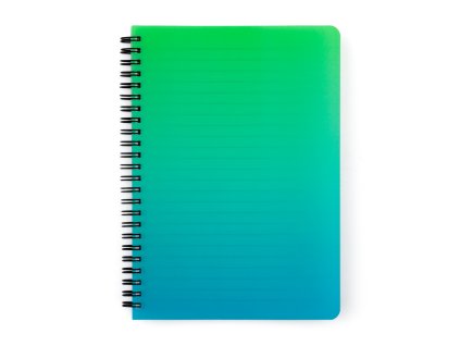 Ikervezetékes blokk A5 PP OMBRE Zöld