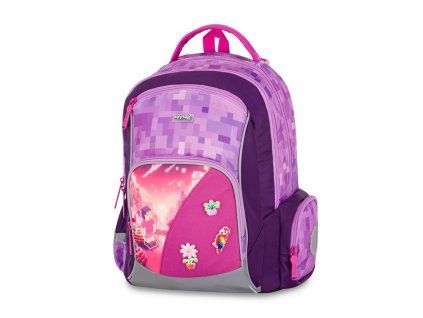 Iskolai hátizsák OXY GO Playworld Girl Pixel