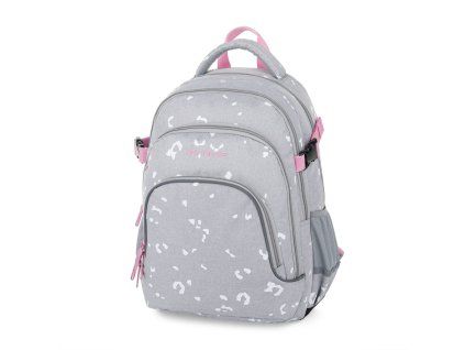 Diákhátizsák OXY SCOOLER Grey geometric Pink style