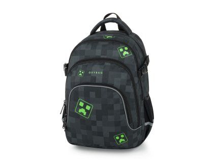 Diákhátizsák OXY SCOOLER Cubes Green