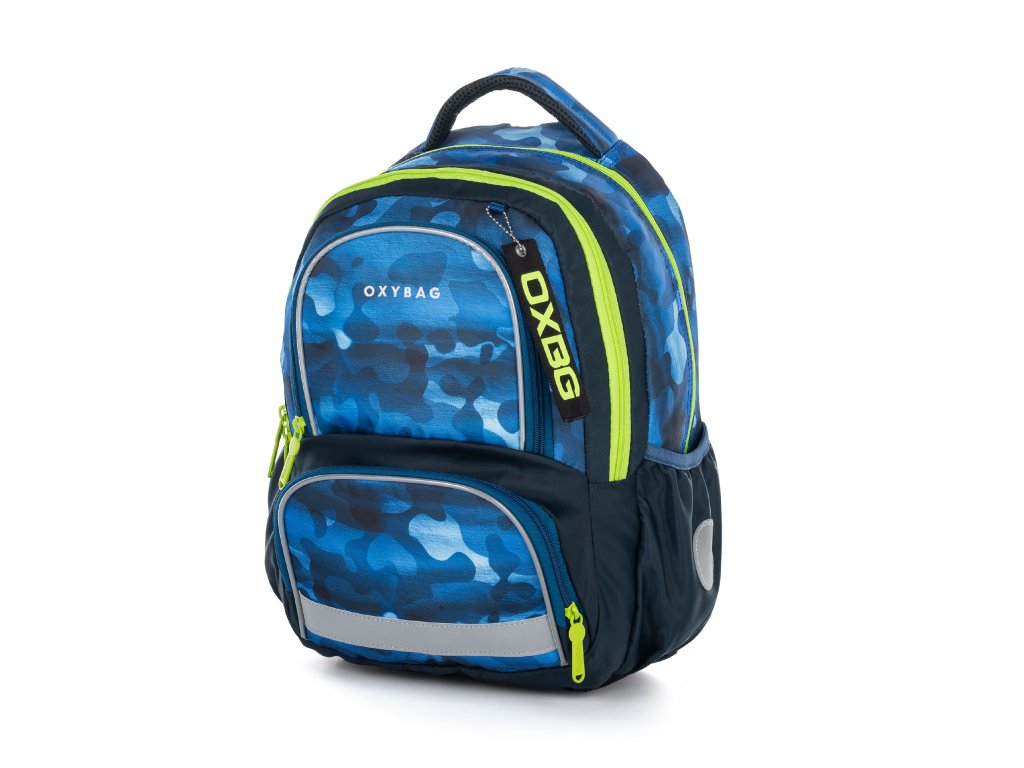 Iskolai hátizsák OXY NEXT Camo blue akciós termékkép 1