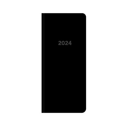 Diár PVC mesačný 2024 Black