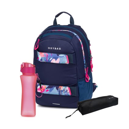 Školský set 3 ks OXY Sport Flowers Blue