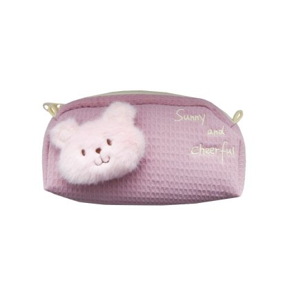 Etue detská plyšová - Medveď ružový