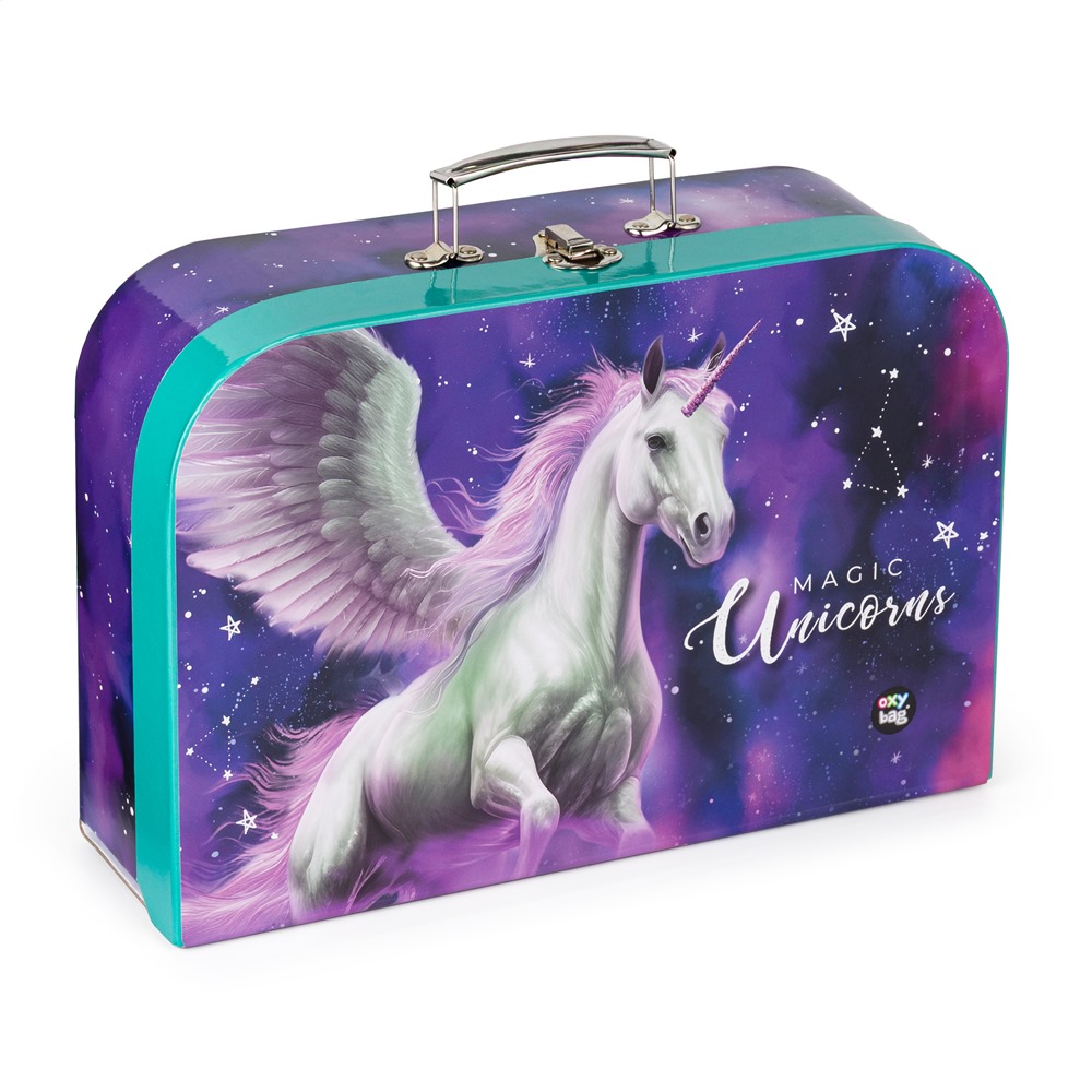 Oxybag Kufrík lamino 34 cm Pegas strieborný
