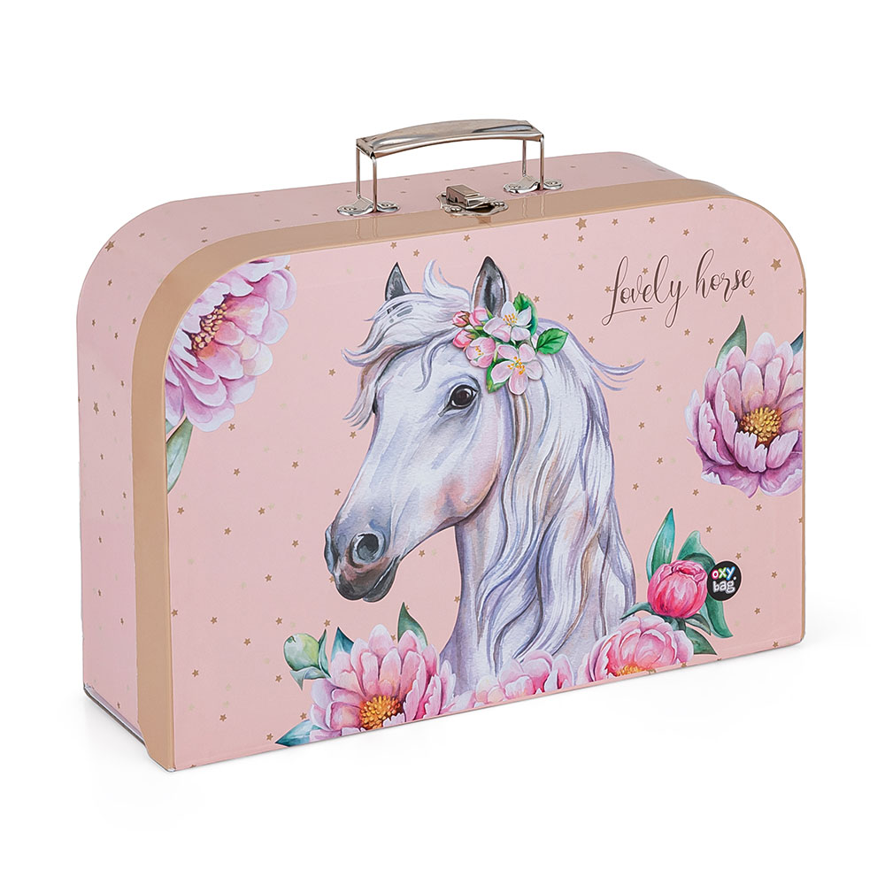 Oxybag Kufrík lamino 34 cm kôň romantic oranžový
