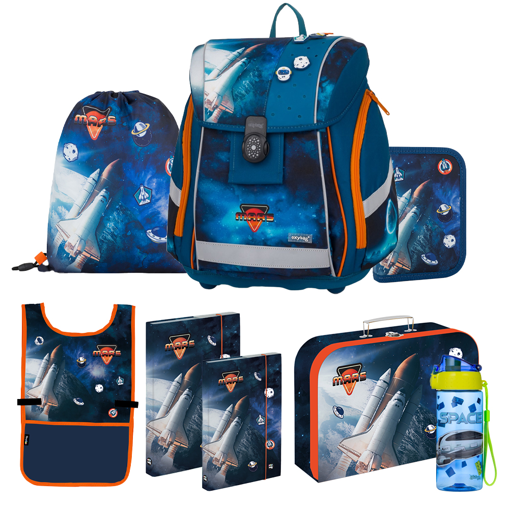 Oxybag Školský set 8-dielny PREMIUM LIGHT Space raketoplán