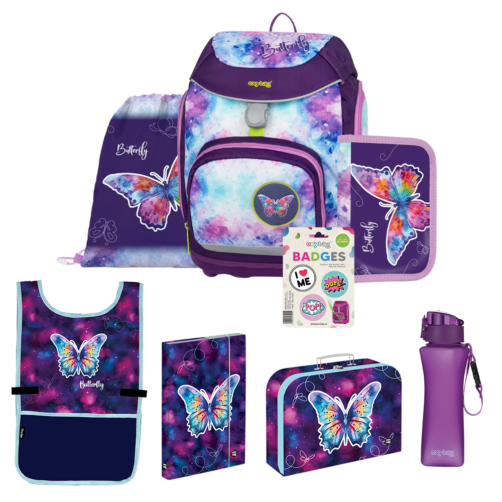 Oxybag Školský set 8-dielny OXY Sherpy Motýľ