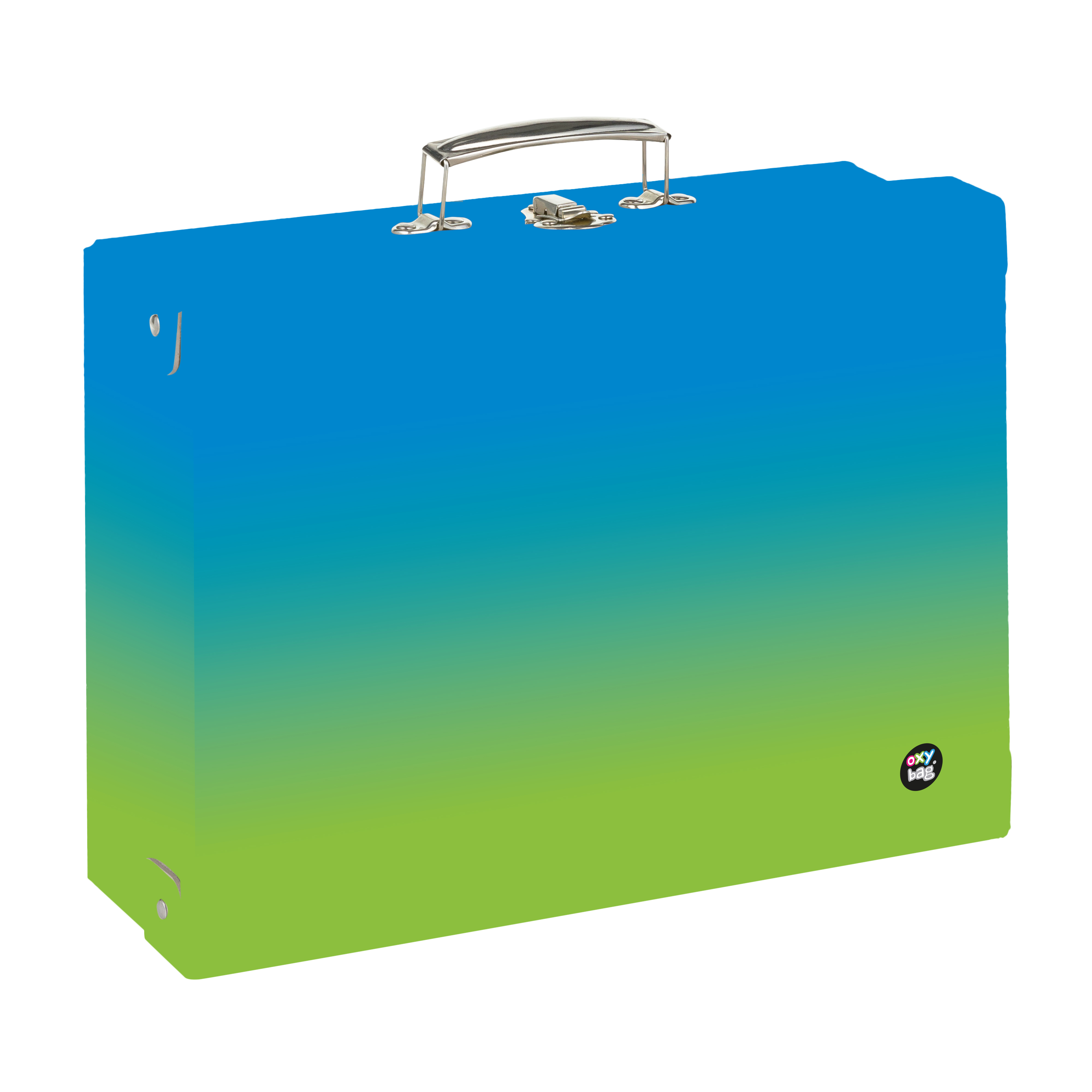 Oxybag Kufrík lamino hranatý A4 OXY Ombre Blue- green