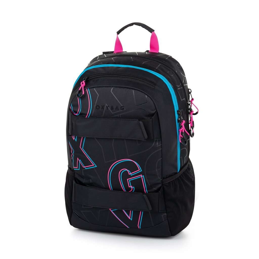 Oxybag Študentský batoh OXY Sport Font Neon