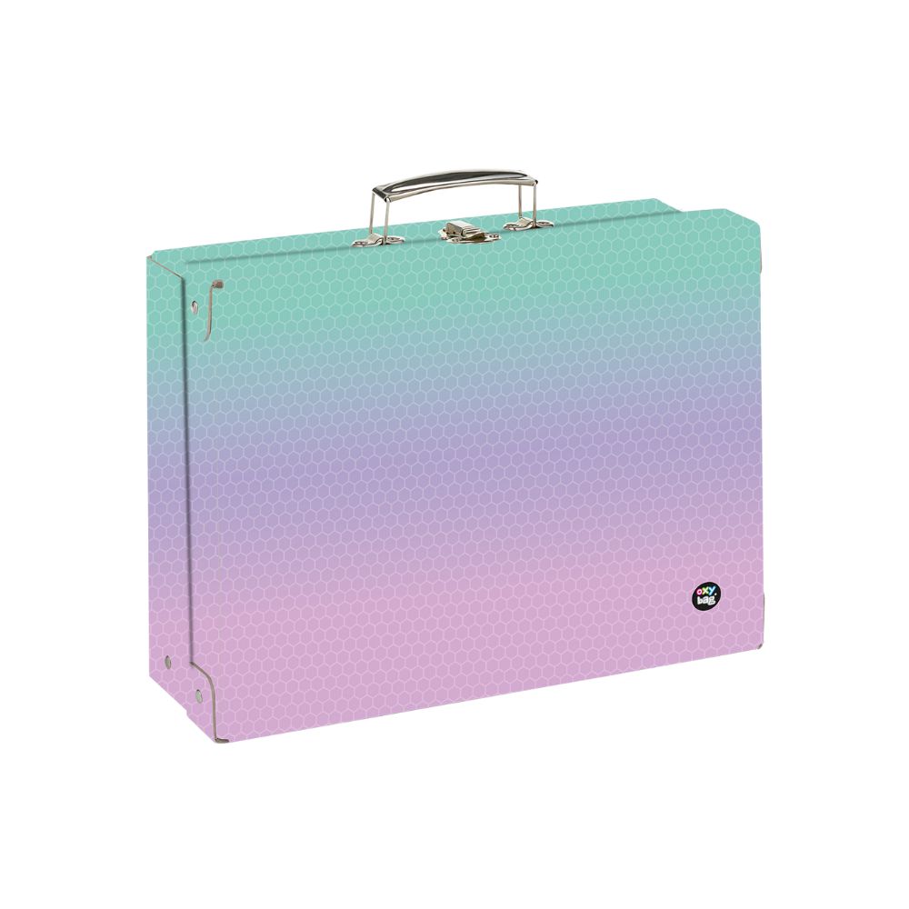 Oxybag Kufrík lamino hranatý A4 OXY NEXT Ombre Pink