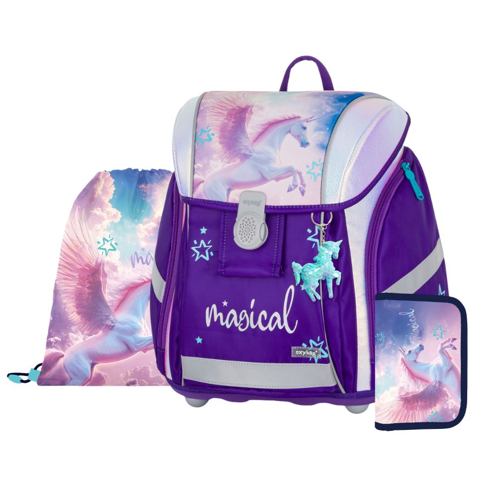 Oxybag Školský set 3-dielny PREMIUM LIGHT Pegas Magical