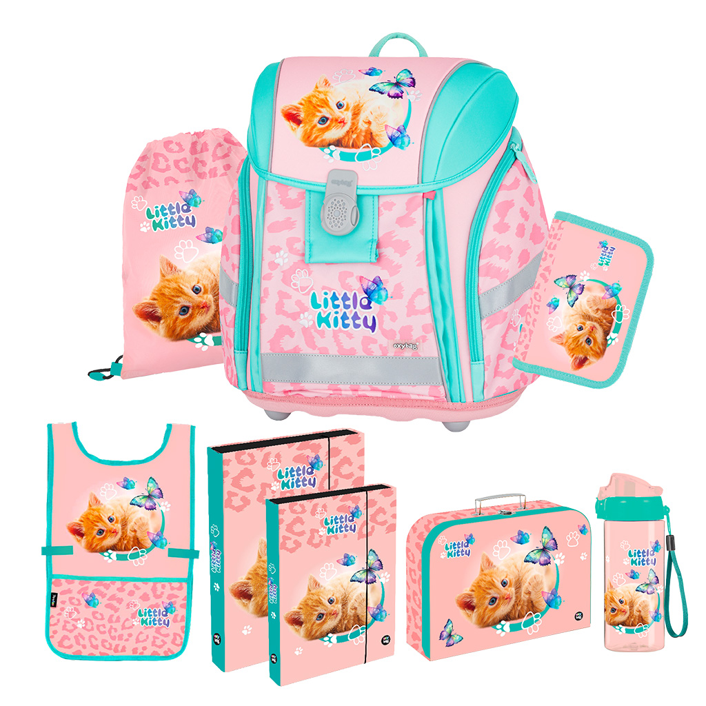 Oxybag Školský set 8-dielny PREMIUM Light mačka Little Kitty