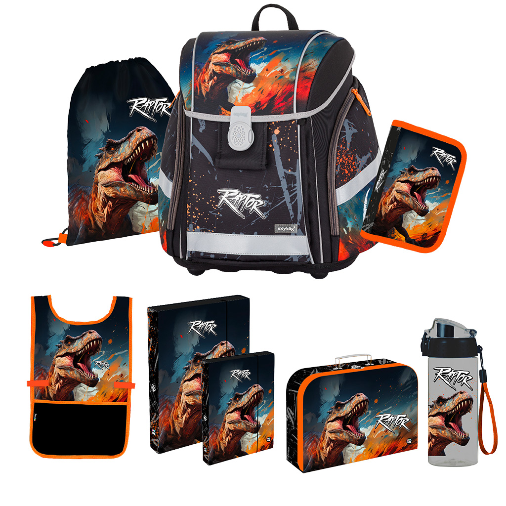 Oxybag Školský set 8-dielny PREMIUM Light Dino Raptor