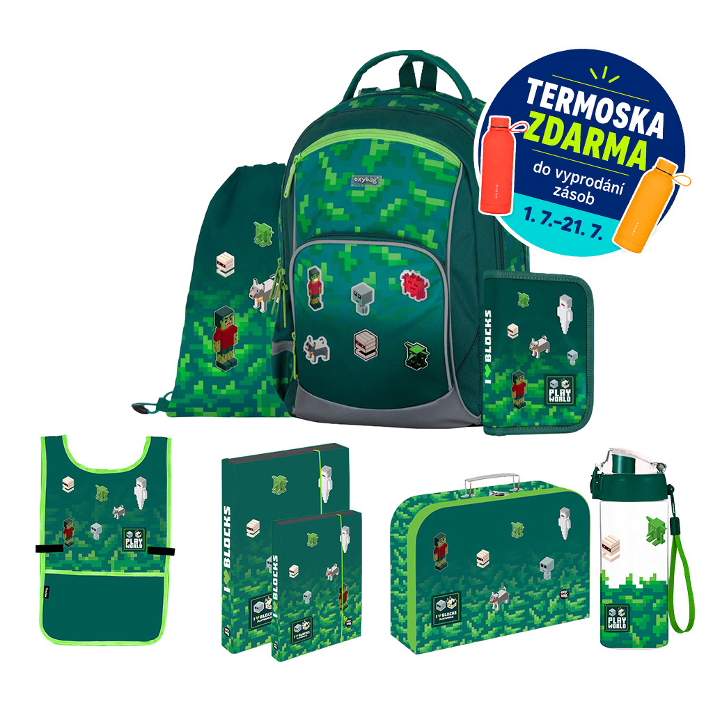 Oxybag Školský set 8-dielny OXY GO Playworld Pixel