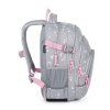 Študentský batoh OXY SCOOLER Grey geometric Pink Style