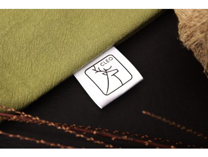 Saténový štítok biely