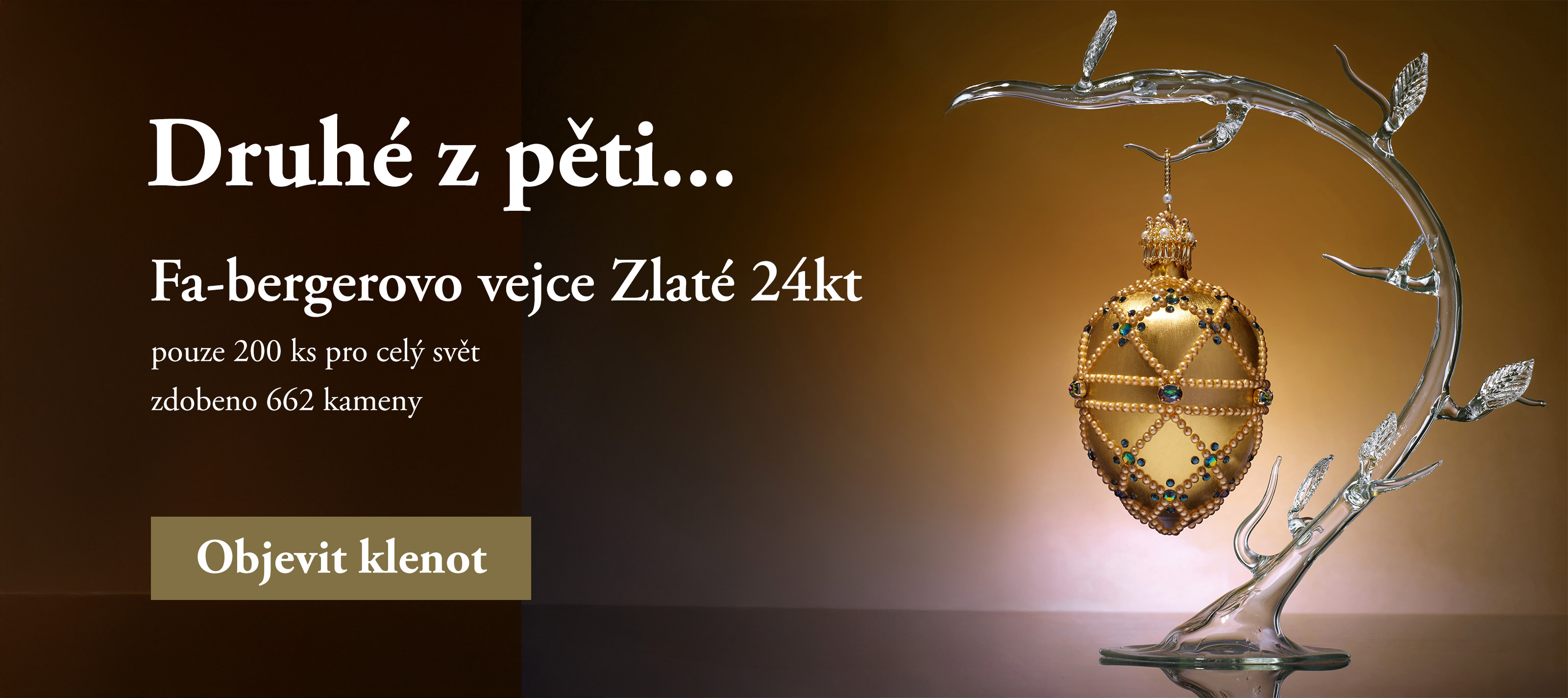 Fa-bergerovo vejce Zlaté 24kt