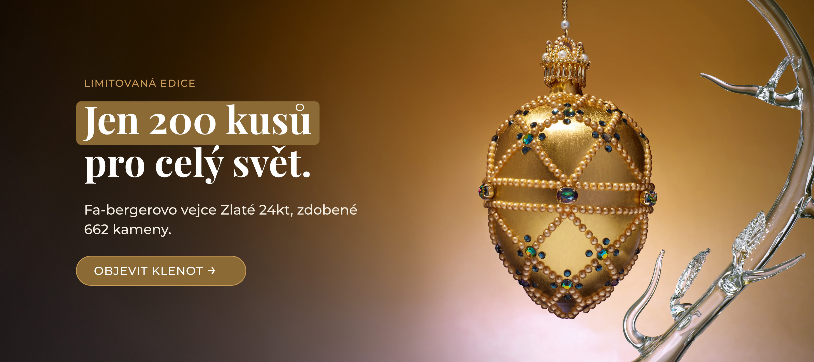 Fa-bergerovo vejce Zlaté 24kt