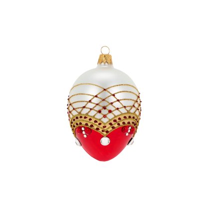 Faberge vejce - bílo-červené