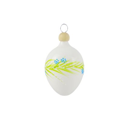 Velikonoční vajíčko malé věneček - bílé