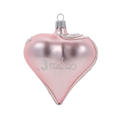 Srdce Valentýn se jménem na přání - světle růžové