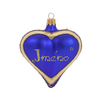Srdce Valentýn se jménem na přání - nebe - modré