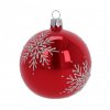 Koule sněhová vločka - červená
