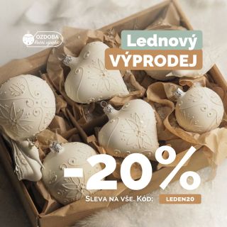 Lednový výprodej je ideální chvíle doplnit sbírku ✨ Ručně foukané a malované skleněné ozdoby z naší rodinné výroby teď...