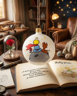 ✨ Novinka, která má příběh https://www.ozdoba.cz/zbozi/koule-maly-princ/ „Správně vidíme jen srdcem. To podstatné je očím...