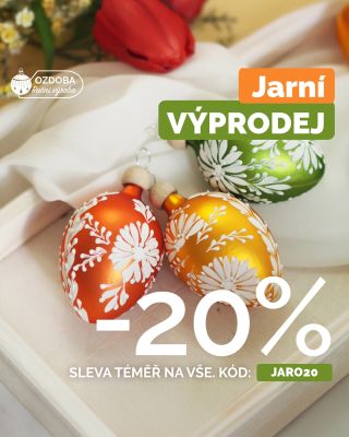 Spouštíme jarní výprodej 🌸 👉 až -20 % na téměř všechny skleněné ozdoby Stačí zadat kód JARO20 v košíku. Nakupujete v...