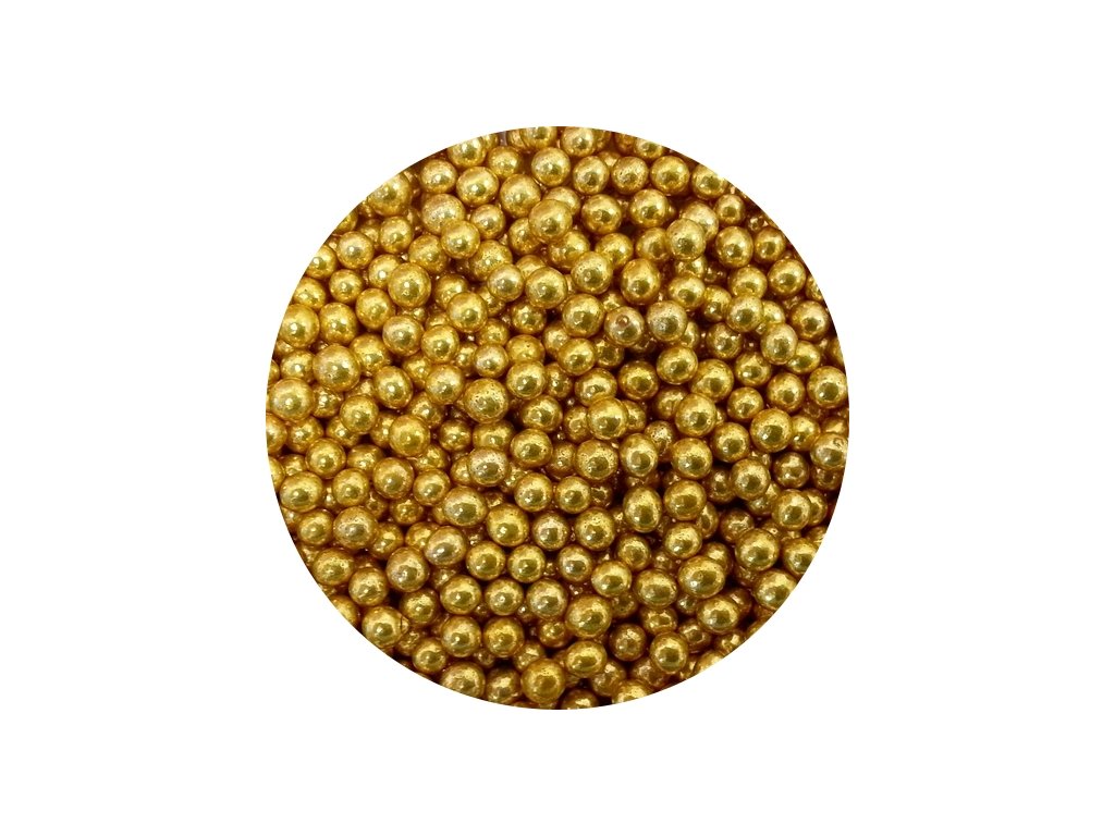 cukrove perly zlate male 50 g
