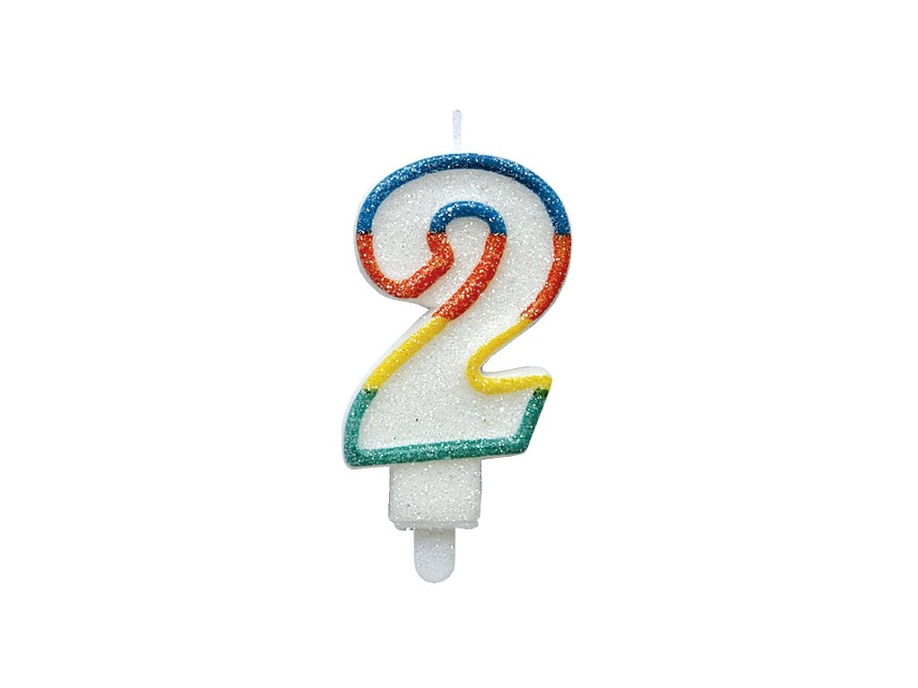 c72 narozeninova dortova svicka ve tvaru cisla 2