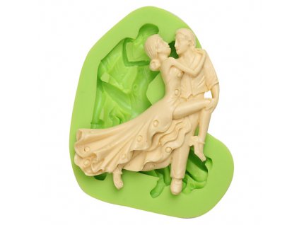 ES 1411 Dancing lady and gentleman Silicone Molds for Fondant Cake Decorating