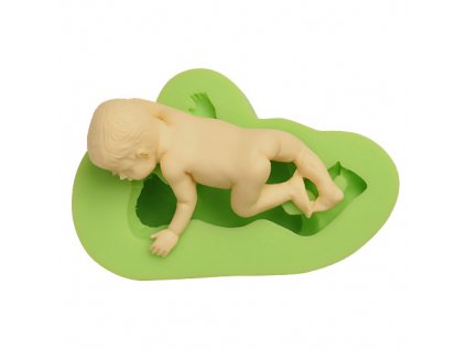 ES 1006 3D Crawling Baby Mini Silicone Mold for Fondant, Gum Paste & Chocolate NEW