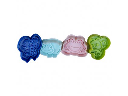 cp 207 strong food grade animal bee frog butterfly hippo 4 pcs cookie cutter set