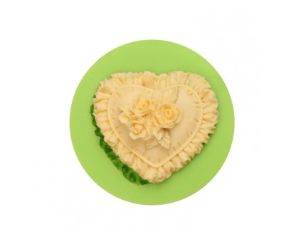 ES 1512 Love heart with flower Silicone Molds for Fondant Cake Decorating