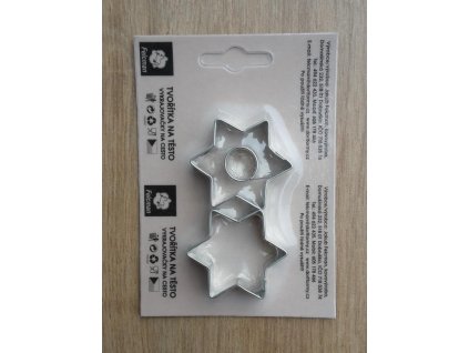 Dvojsada vykrajovátek se středem tvar hvězdička