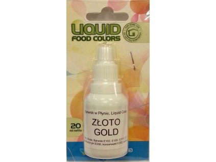 airbrush perletova barva tekuta food colours gold 20 ml zlata