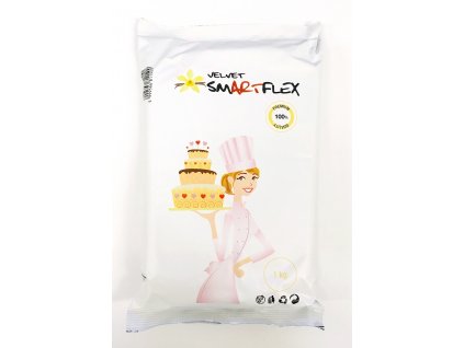 smartflex velvet vanilka 1 kg v sacku potahovaci a modelovaci hmota na dorty 1