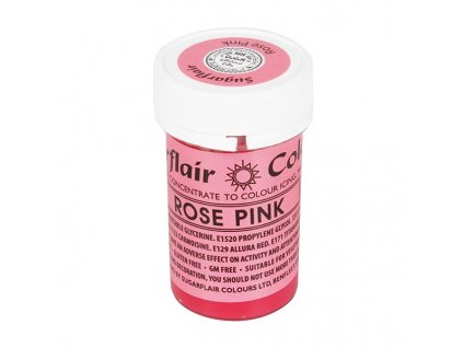 gelova barva sugarflair 25 g rose pink