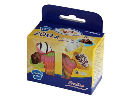 kosicky na pralinky nepromastitelne barevne 2 5 x 1 8 cm 200 ks