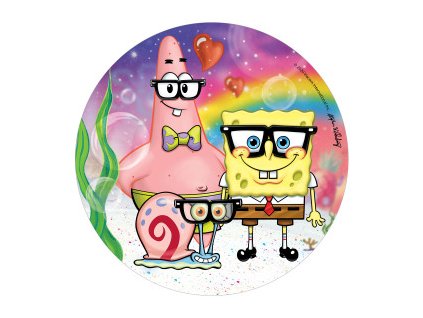 160160 6 DISCOS OBLEA TARTA BOB ESPONJA 20CM 1