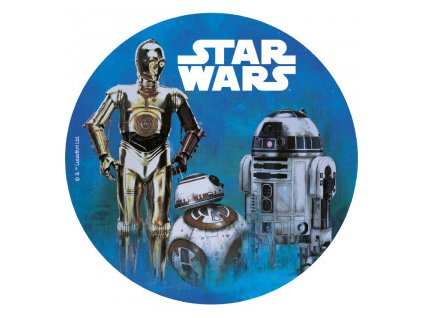 114365 12 DISCOS OBLEA 20CM STAR WARS FOIL 1