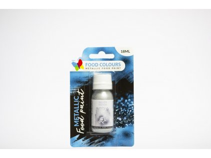 tekuta metalicka barva food colours silver moon 18 ml