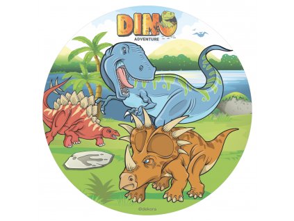 145093 DISCO OBLEA TARTA DINOSAURIO 20CM 5