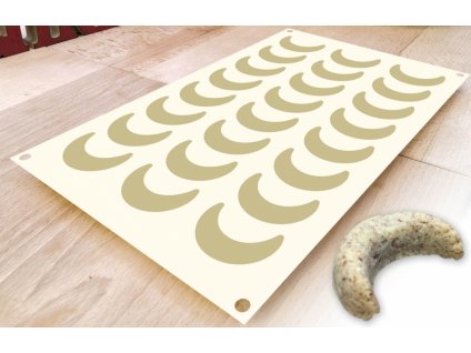 Silikonová pečící forma na vanilkové rohlíčky